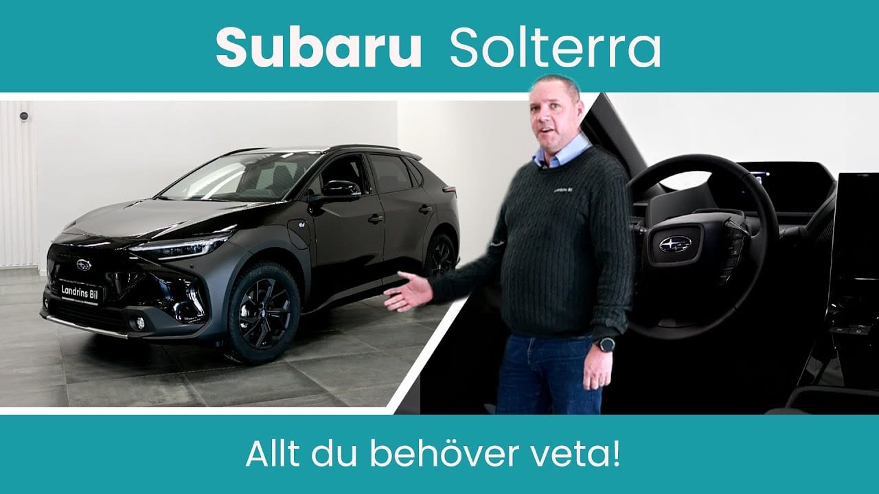 Subaru Solterra Elbil Youtube Video Landrins Bil
